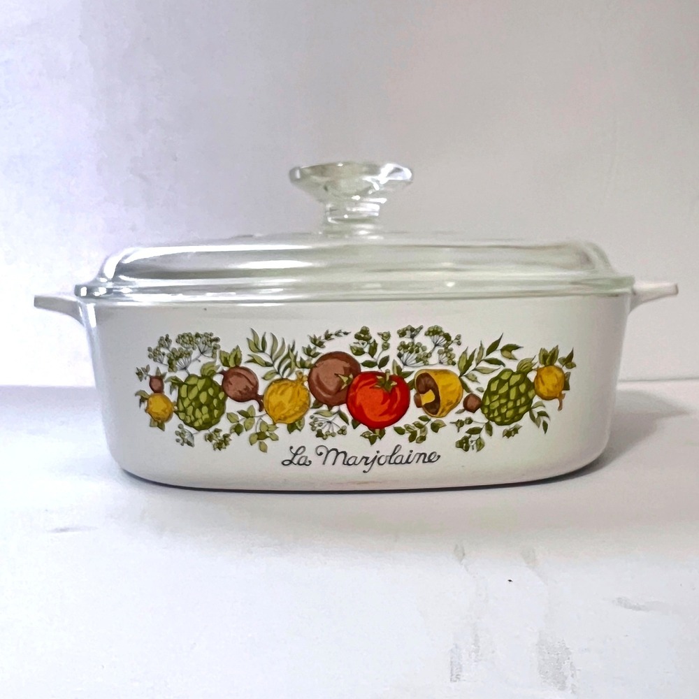 Corning Ware LA MARJOLAINE Spice O Life 2 Quart Casserole &‎ Lid A2B